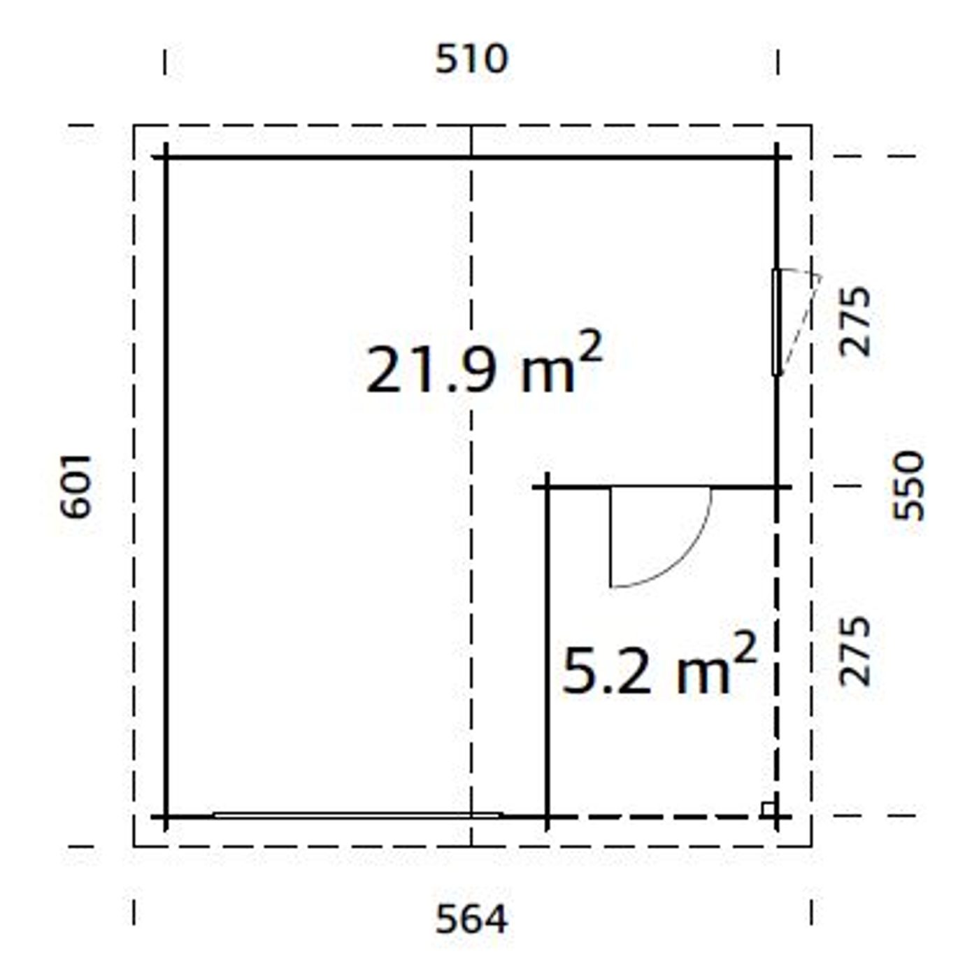 Garage Palmako Roger 21,9 m2 utan Port