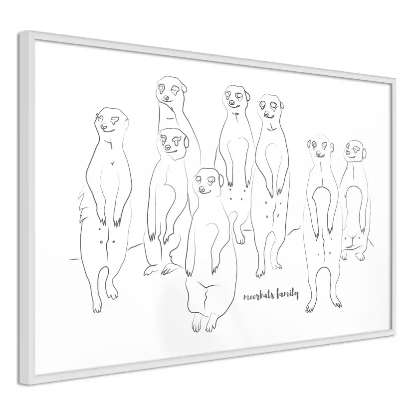 Poster Artgeist Affisch Meerkats Family