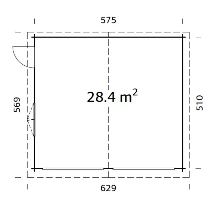Roger 28,4 m2 kit Obehandlad