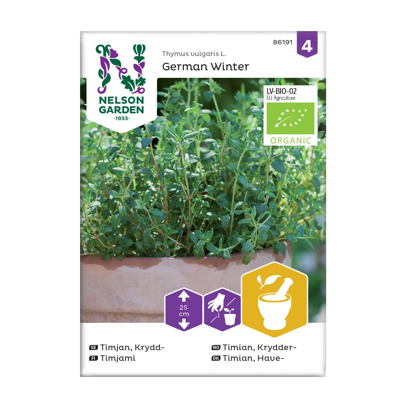 Frö Kryddtimjan Nelson Garden German Winter Organic