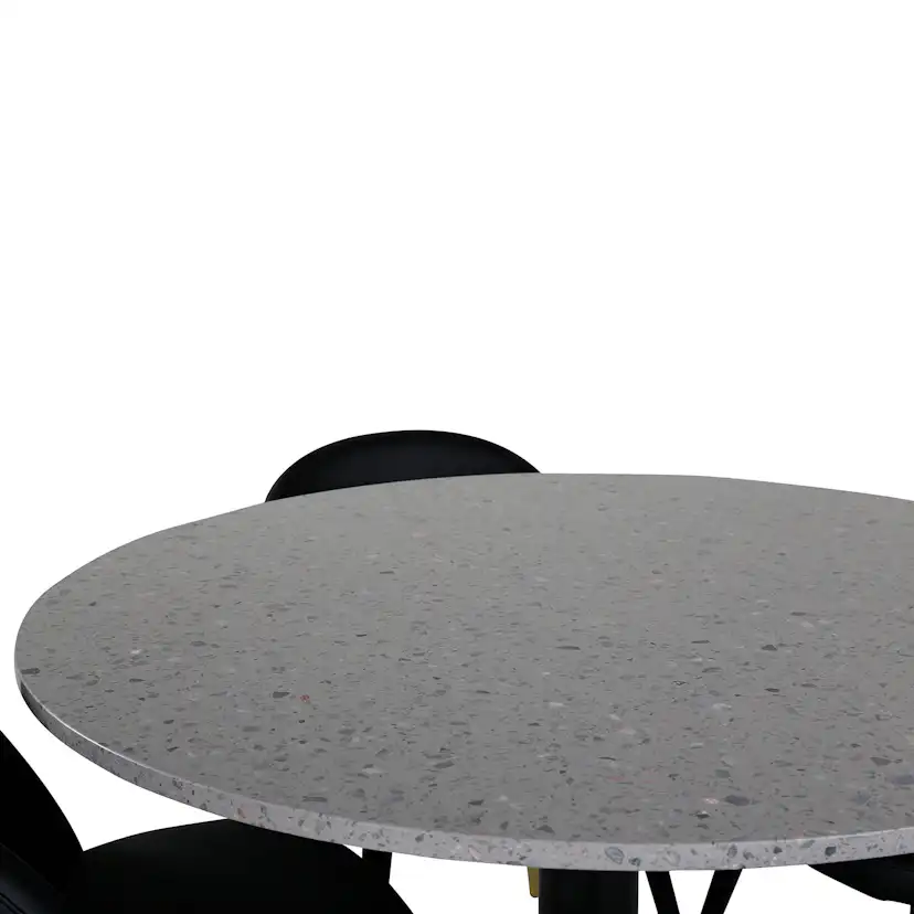 Matgrupp Venture Home Razzia med 4 Velvet stolar Skinn