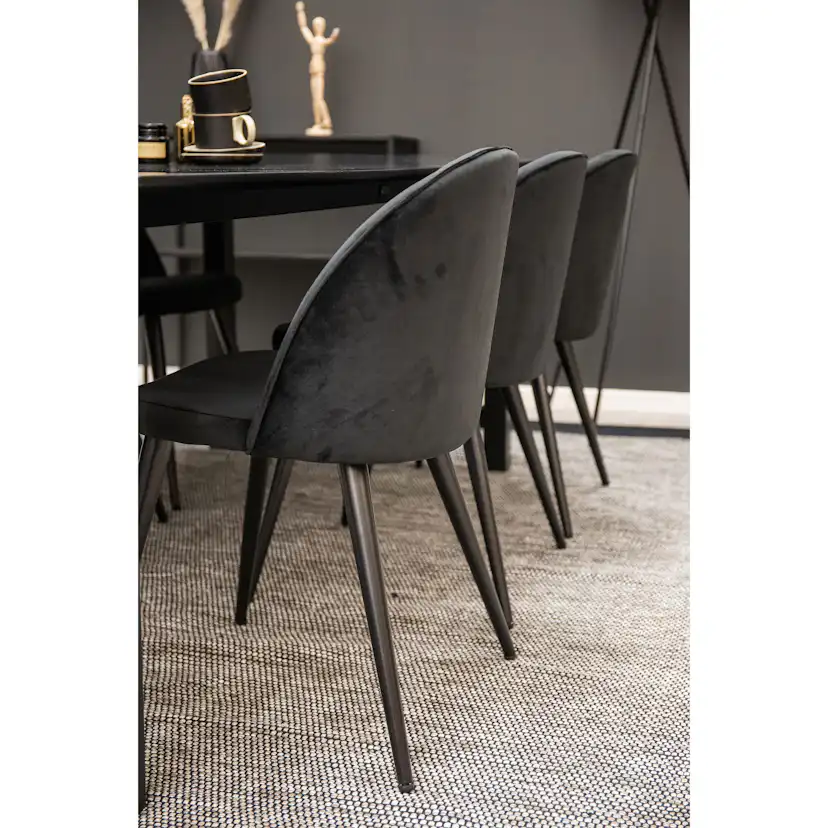 Matgrupp Venture Home Clara med 6 Valentina Stolar Sammet