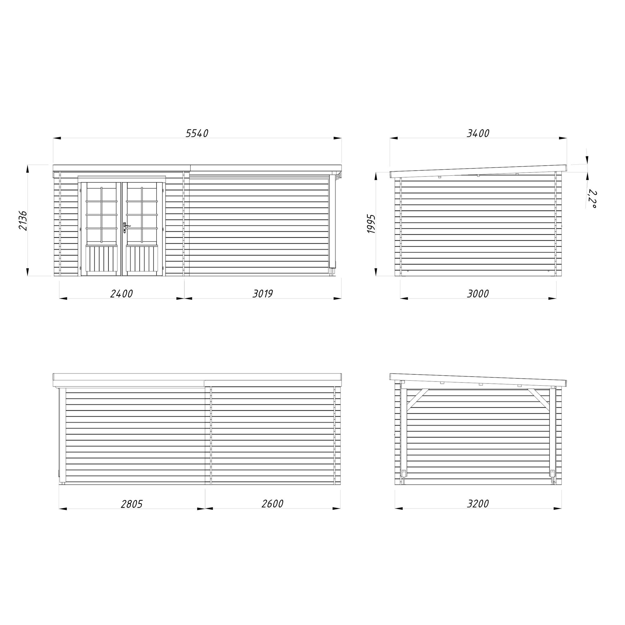Ella 6,9+8,2 m2 Brun dippad