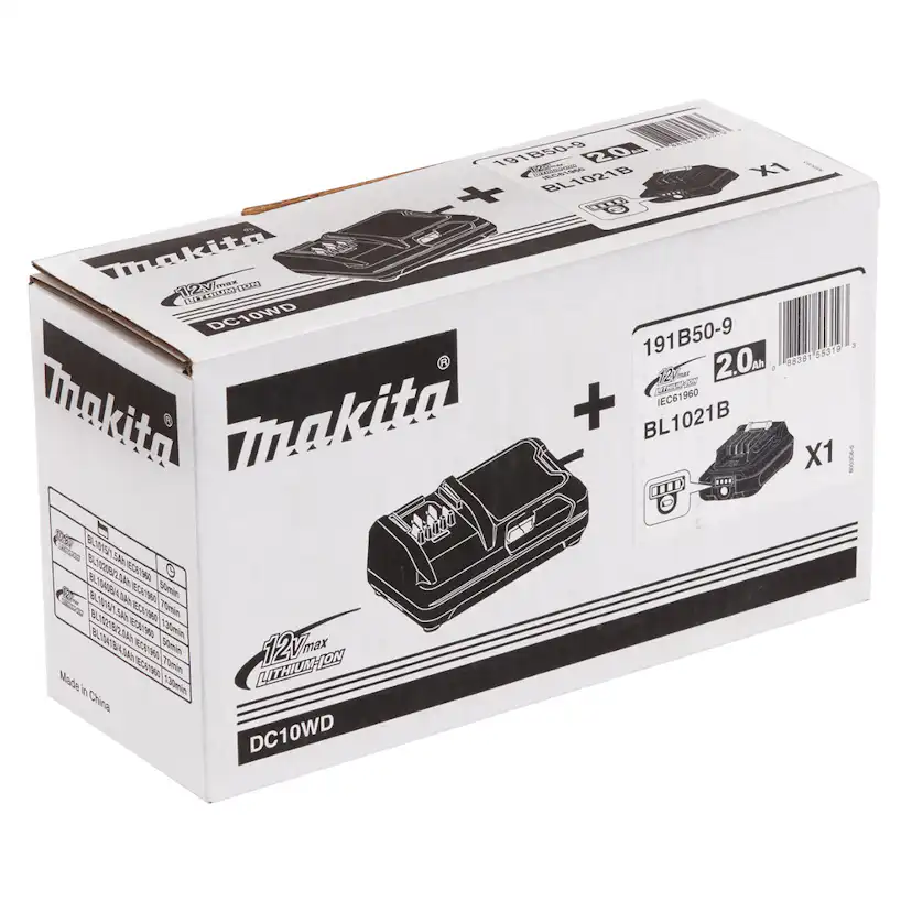 Batteripaket Makita 191B50-9 12V 2,0 Ah Li-ion Batteri och Laddare