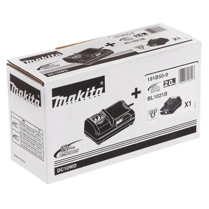 Batteripaket Makita 191B50-9 12V 2,0 Ah Li-ion Batteri och Laddare