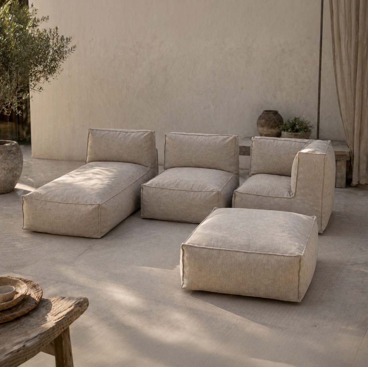 Sittpall Jabo Visby Olefin 95x95x35cm
