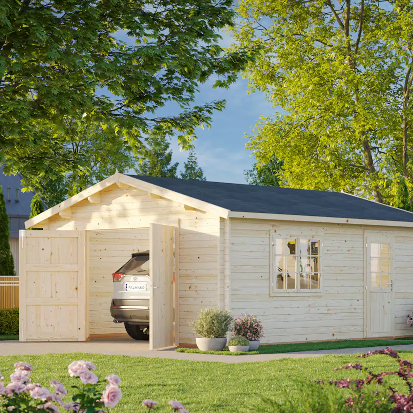 Garage Palmako Roger 23,9 m2 med Dörr
