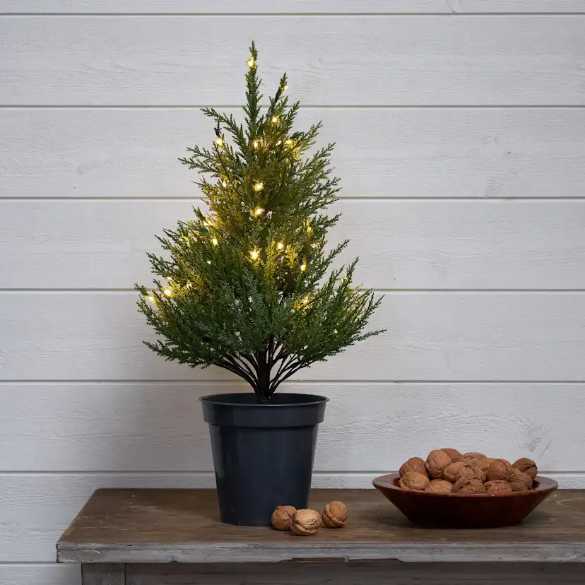 Dekorationsgran Star Trading Thuja Konstgjord Julgran med LED-belysning