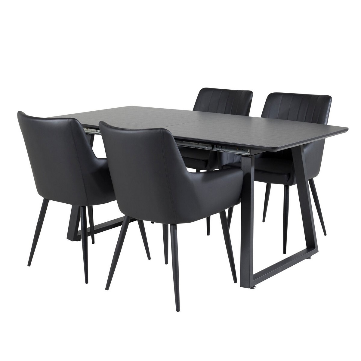 Inca Extentiontable - Black top / black Legs +Comfort - Dini Svart/Svart