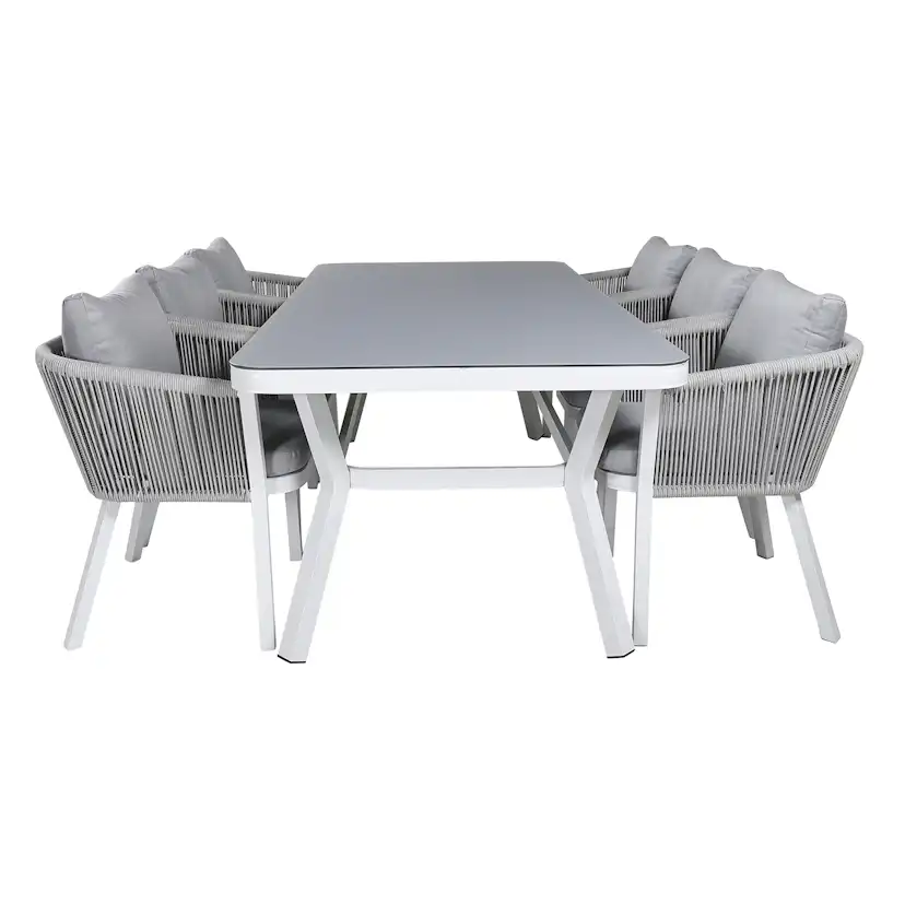 Matgrupp Venture Home Virya 160x90 med 6 Virya Matstolar