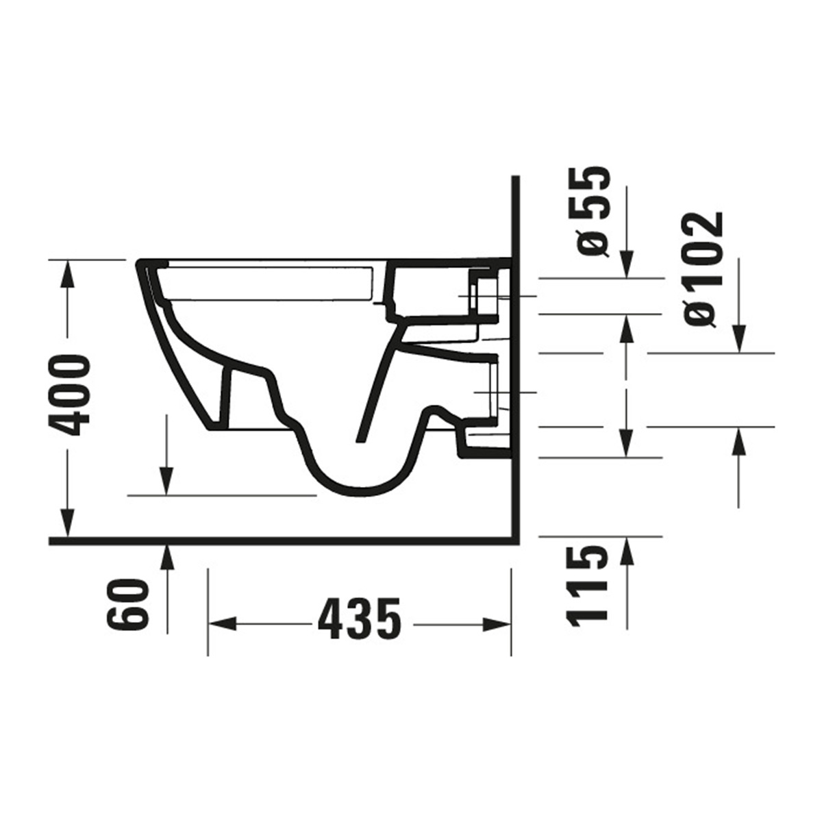 Vägghängd Toalettstol Duravit No.1 Rimless