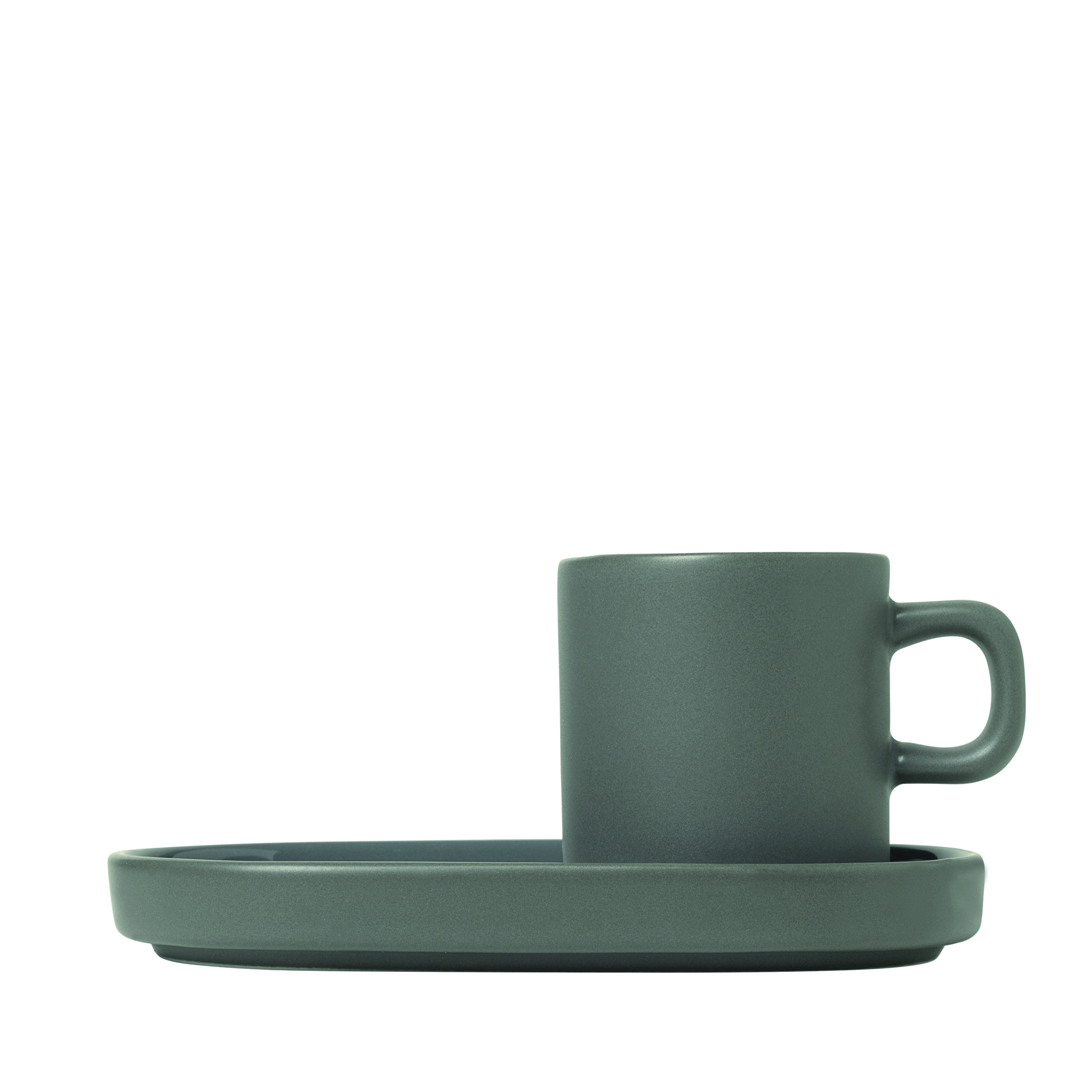 Set med 2 Espressomuggar - Pewter, PILAR Pewter