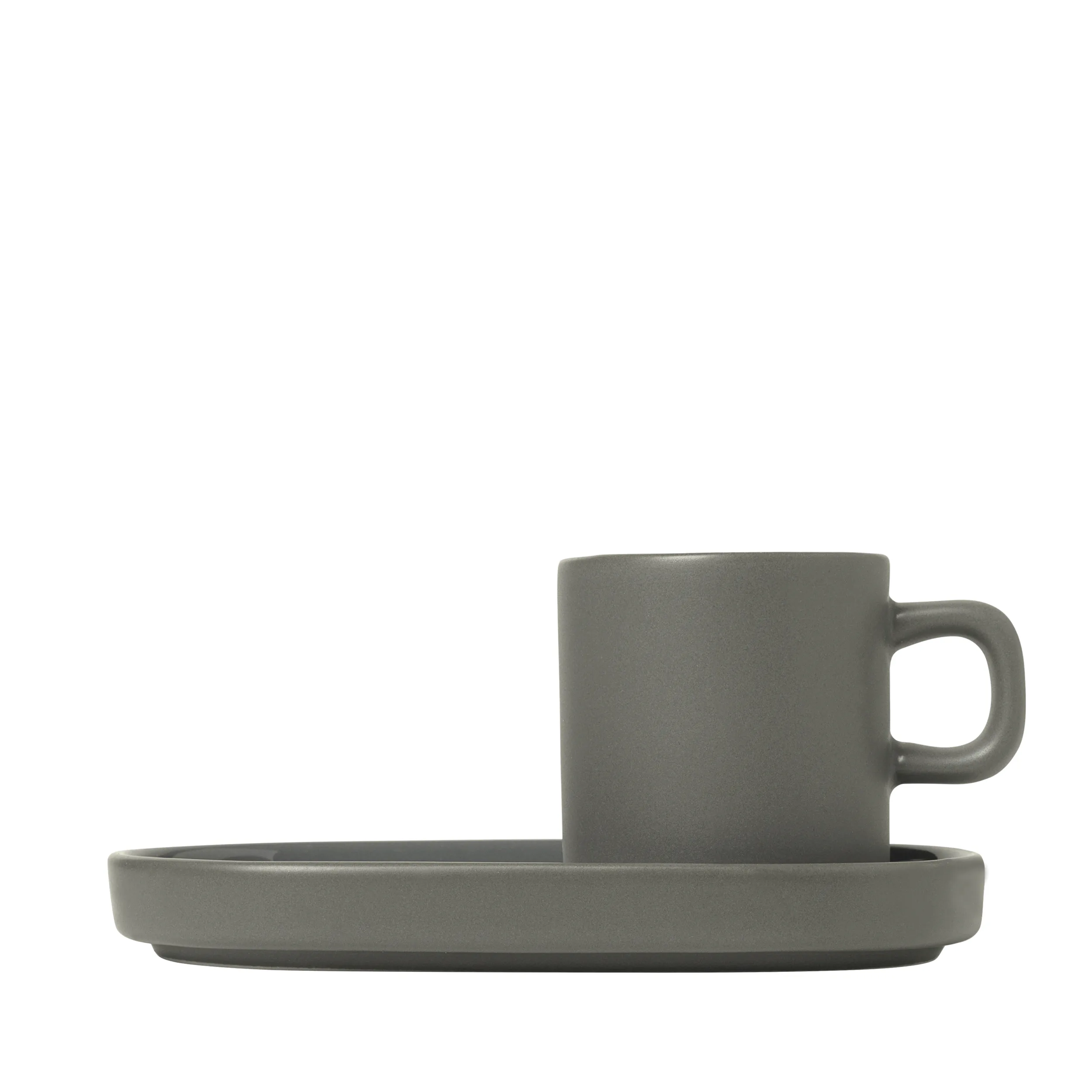 Espressomuggar Blomus Pilar 2-pack Pewter