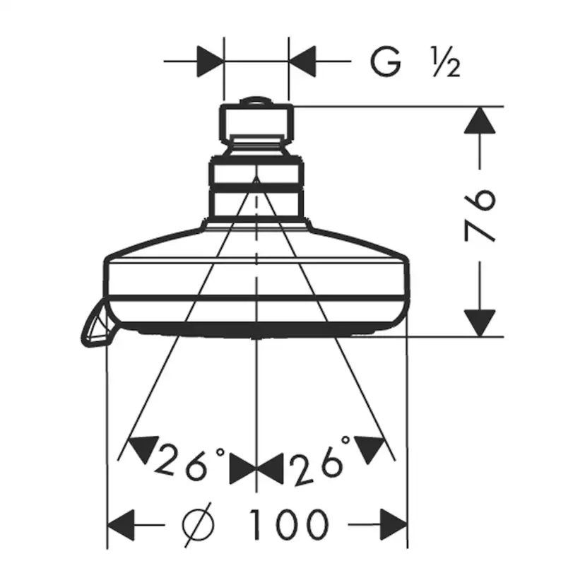 Huvuddusch Hansgrohe Croma 100 Multi