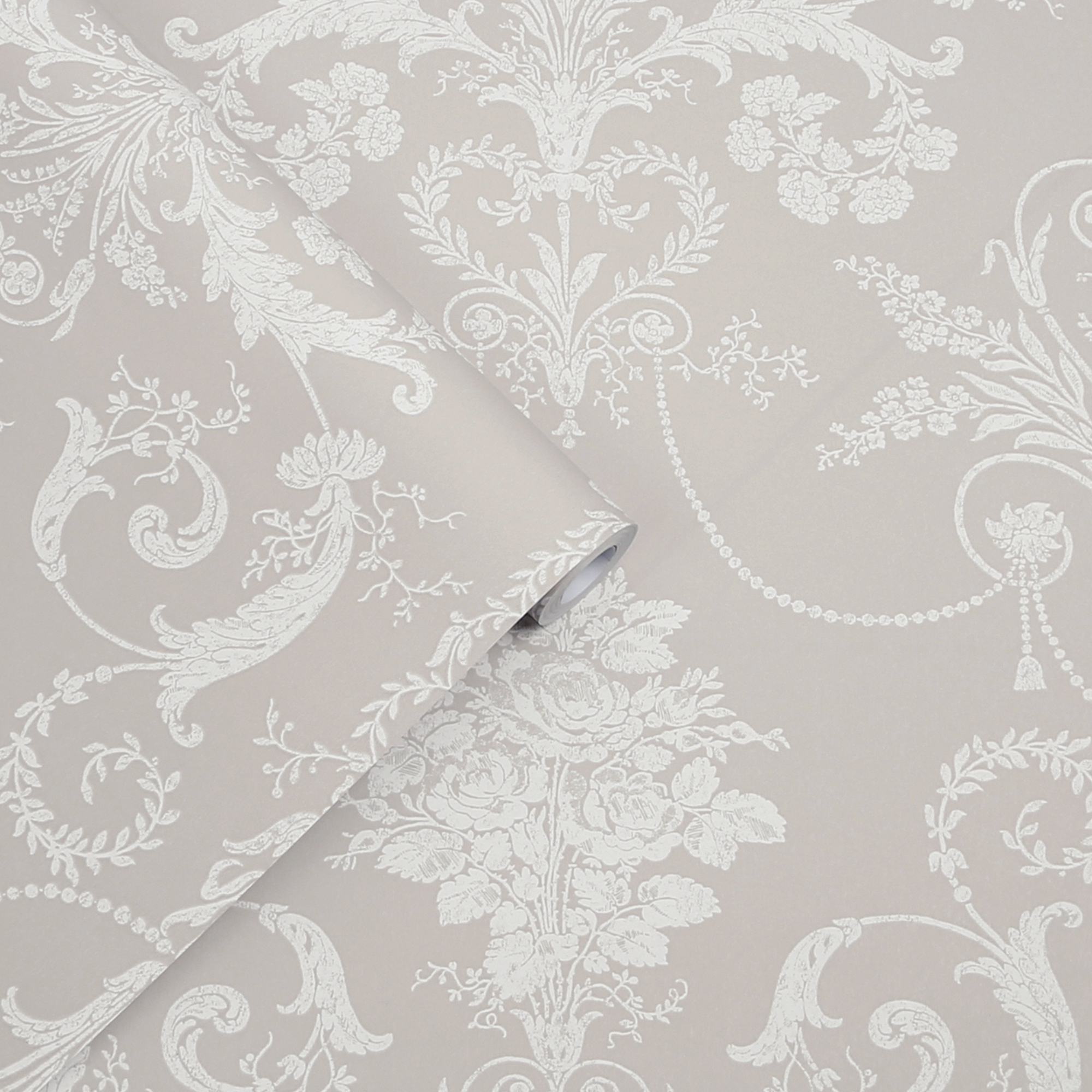 Tapet Laura Ashley Josette 113378 EasyUp, Mönstad Vit
