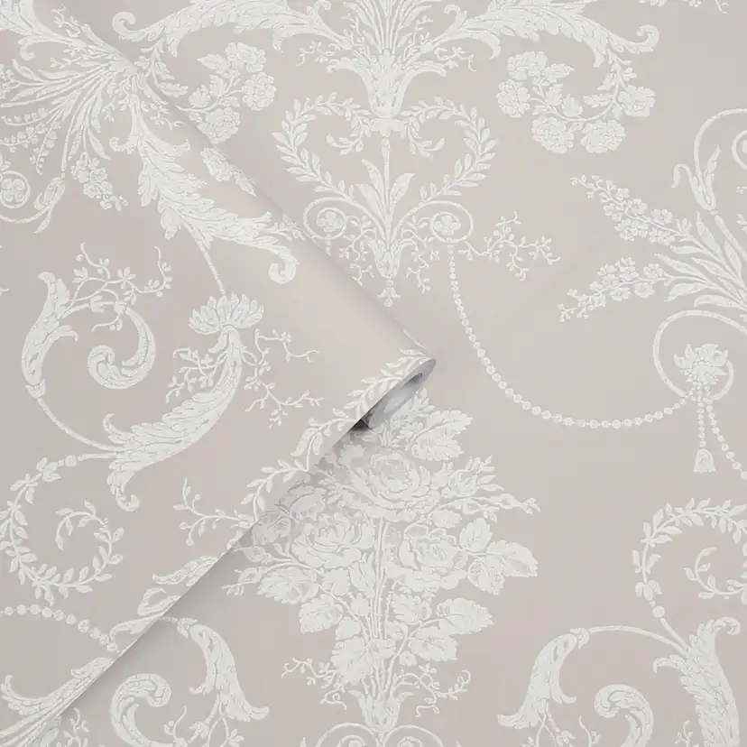 Tapet Laura Ashley Josette 113378 EasyUp, Mönstad Vit