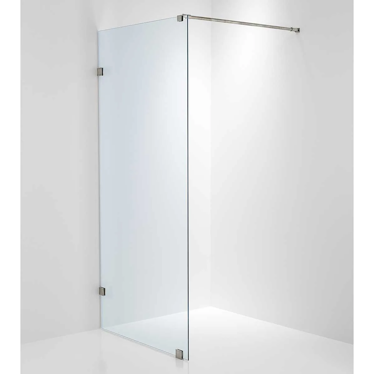 Design Vägg 890 x 1913 Bruntonat glas 900, Rostfri look, Bruntonat