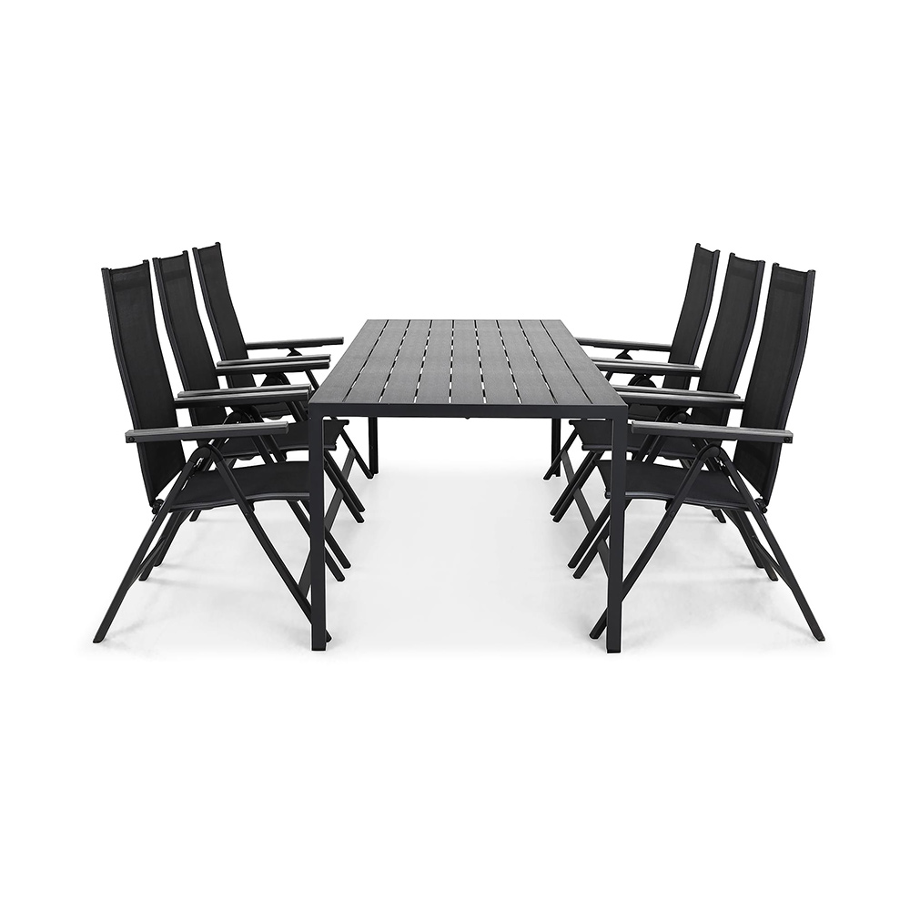 Matgrupp Comfort Garden Tunis med 6 Monaco Positionsstolar