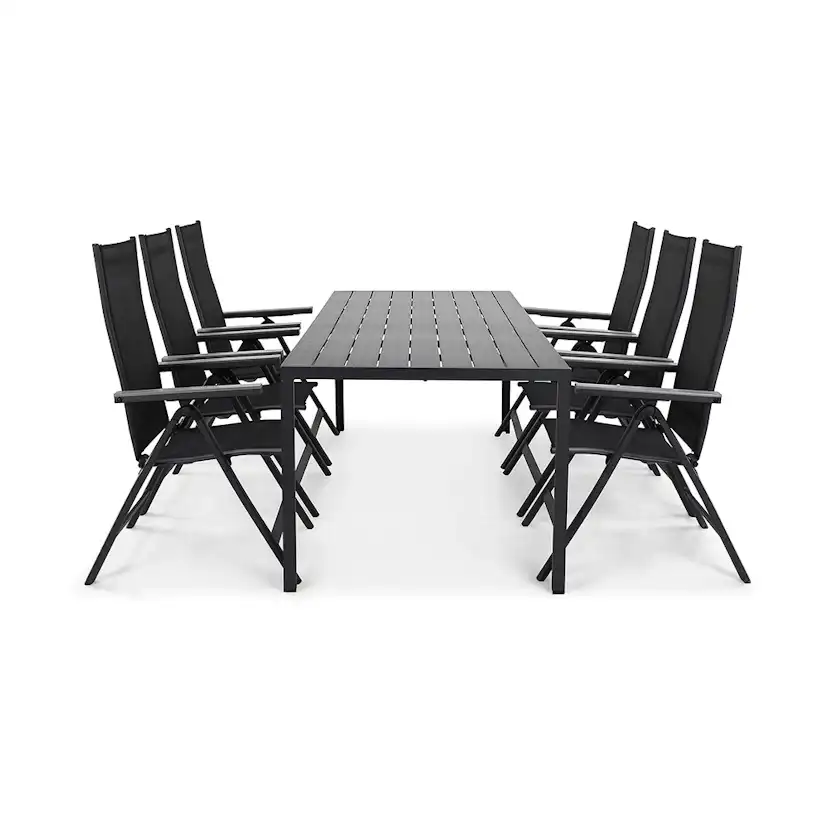 Matgrupp Comfort Garden Tunis med 6 Monaco Positionsstolar
