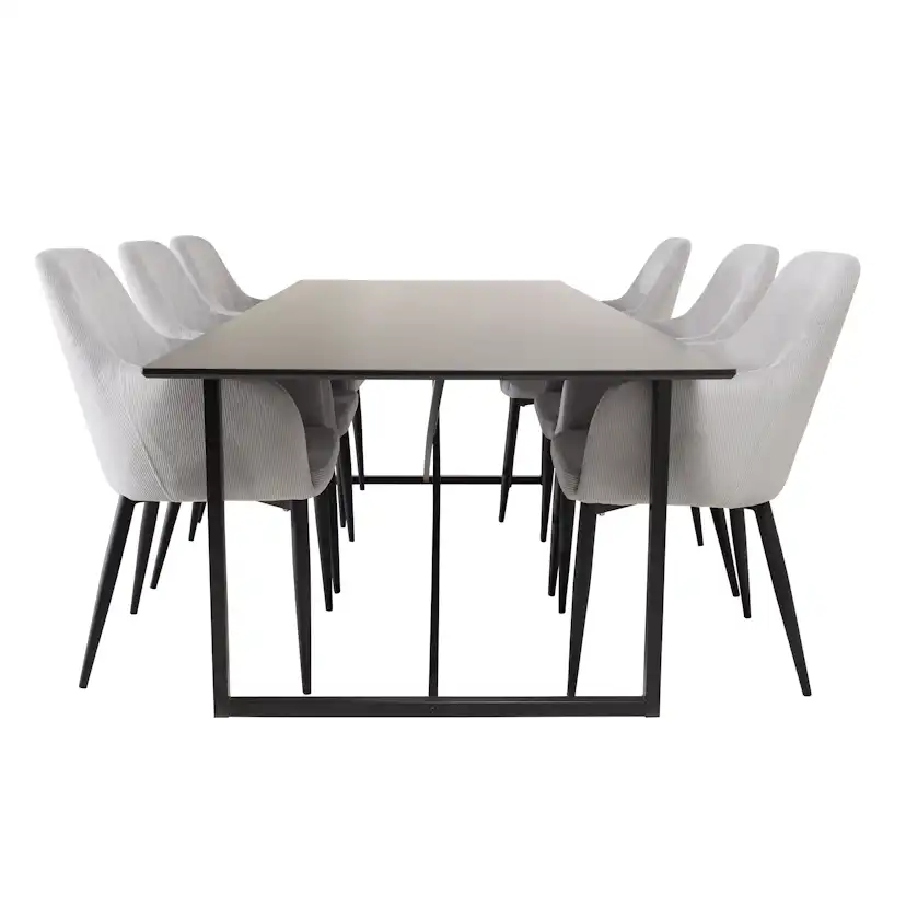 Matgrupp Venture Home Palaba med 6 Corina Stolar Svart