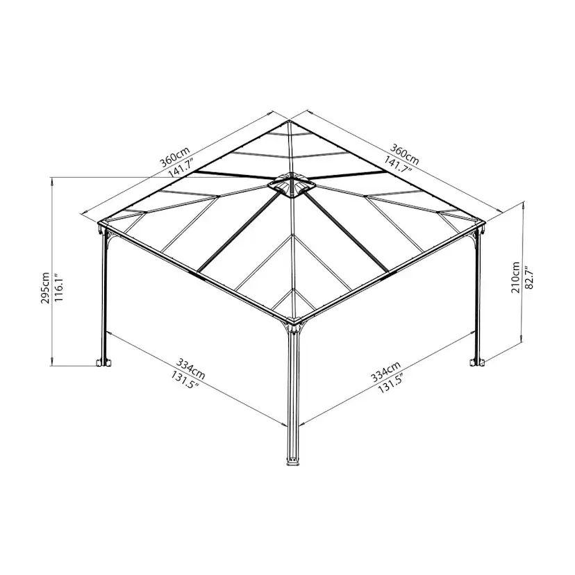 Trädgårdspaviljong Canopia by Palram Palermo