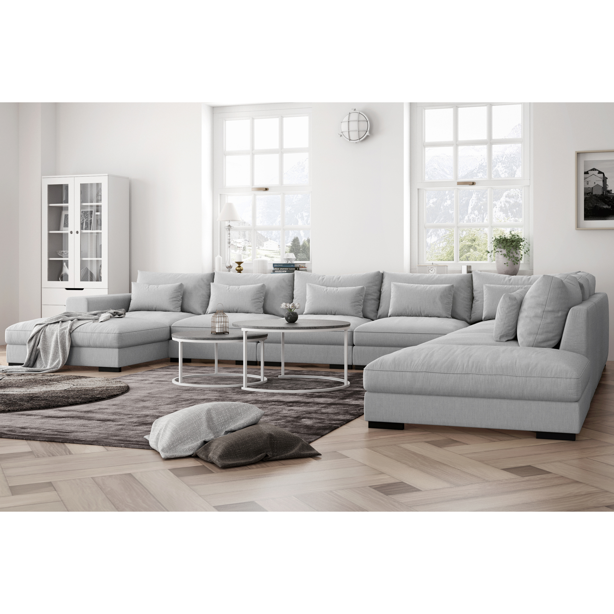 7-sitssoffa Scandinavian Choice Dubai U-formad Modulsoffa med Schäslong och Divan 527 cm
