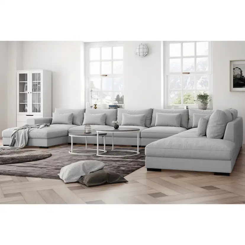 7-sitssoffa Scandinavian Choice Dubai U-formad Modulsoffa med Schäslong och Divan 527 cm