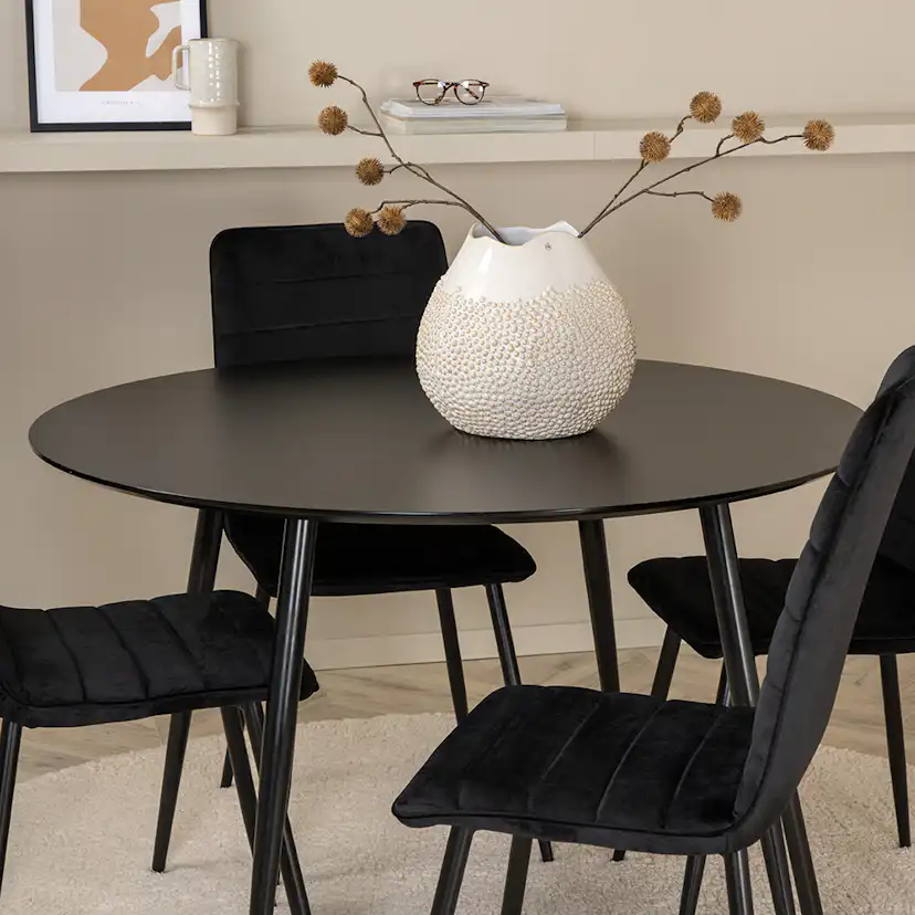 Matgrupp Venture Home Silvia med 4 Walerina Stolar Sammet