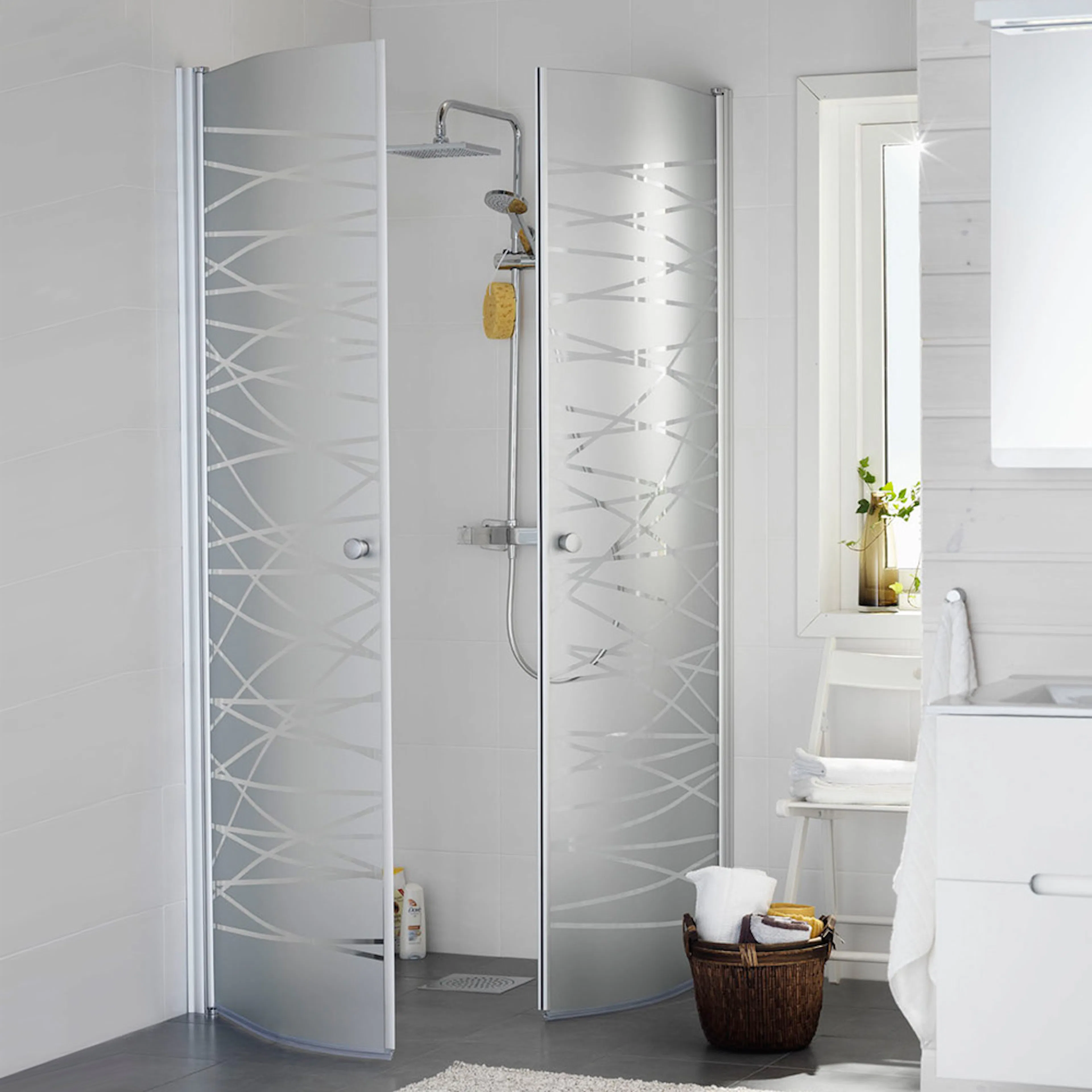 Duschhörn Hafa Igloo Round Stripe Silver