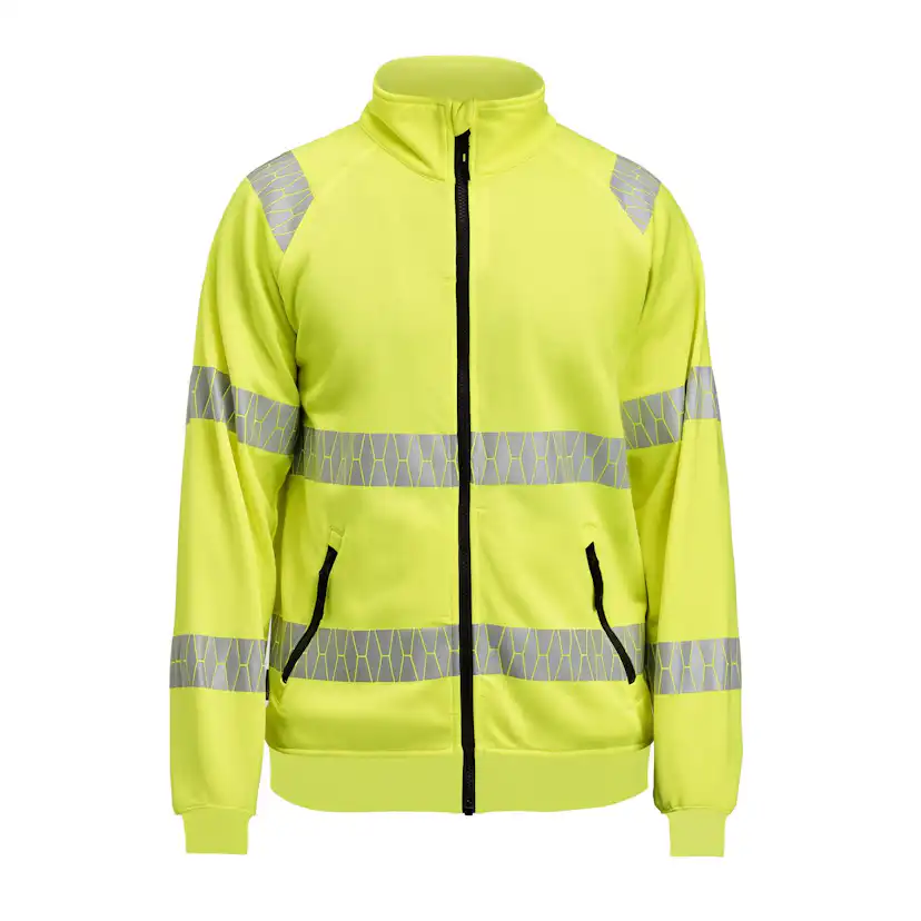 Sweatshirt Jobman Hel-Zip Varsel HV Gul