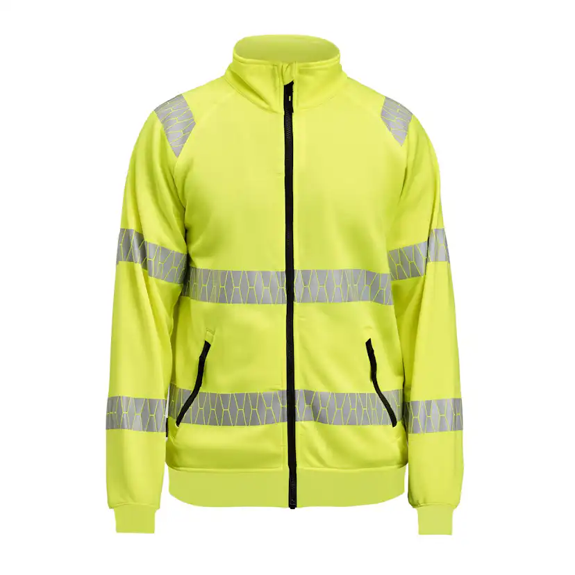 Sweatshirt Jobman Hel-Zip Varsel HV Gul