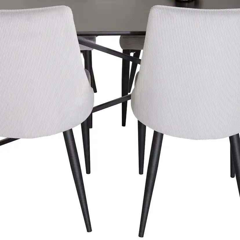 Matgrupp Venture Home Palaba med 6 Laura Stolar Svart