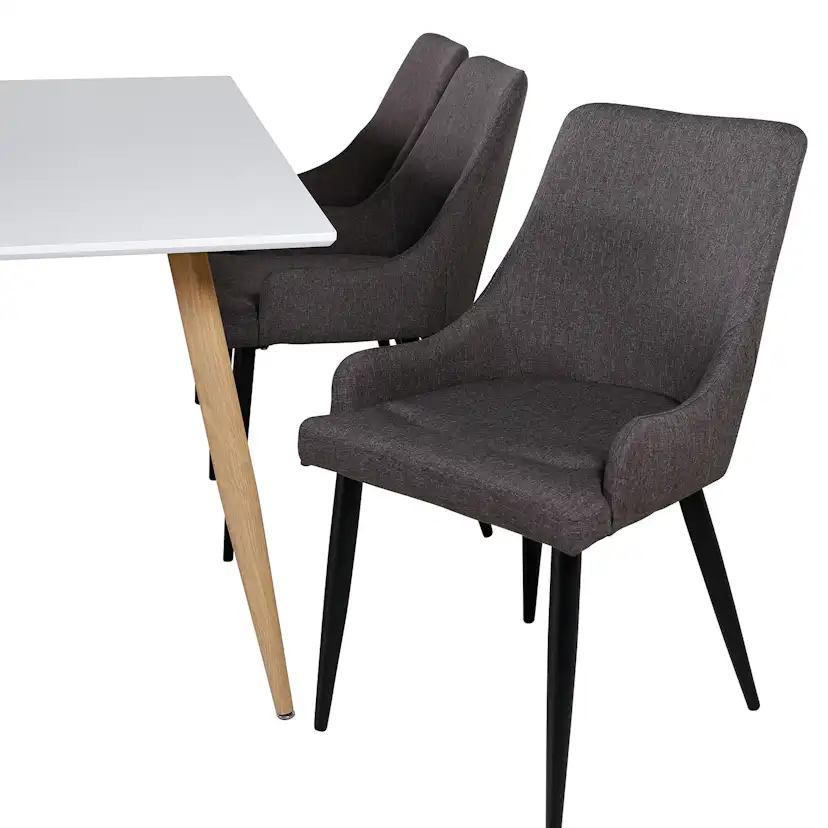 Matgrupp Venture Home Polar med 6 Plaza stolar Mörkgrå