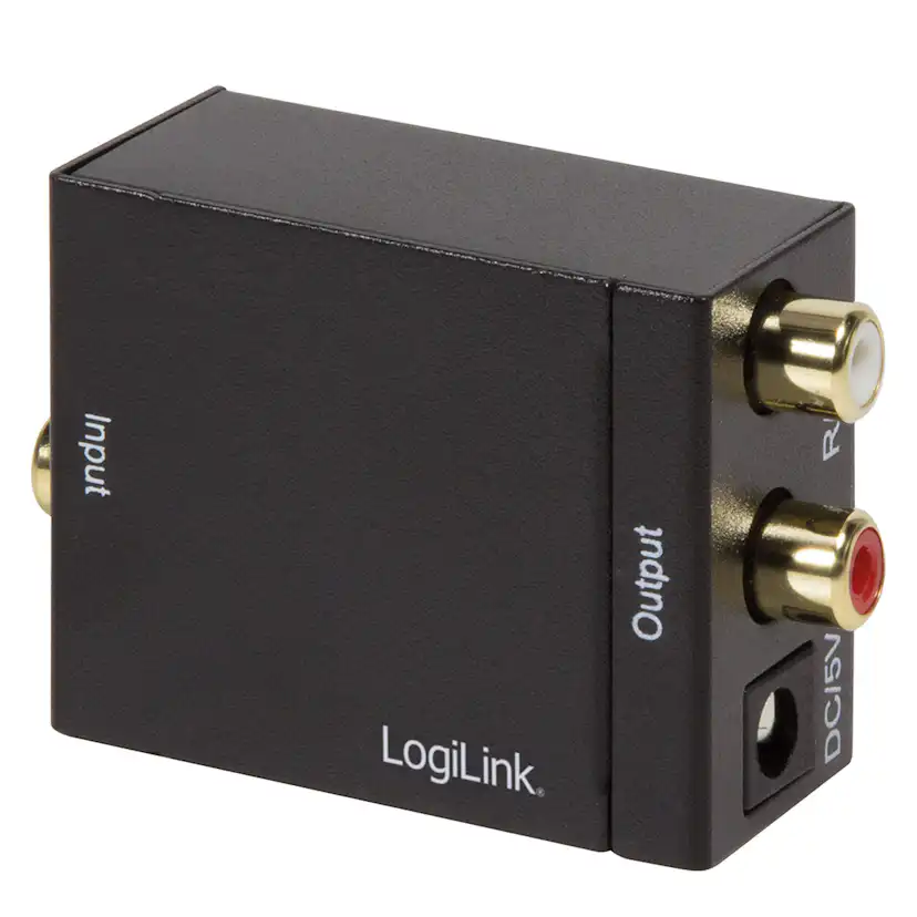 Digital till Analog Ljudomvandlare LogiLink Digital Tos/Coax till Analog RCA