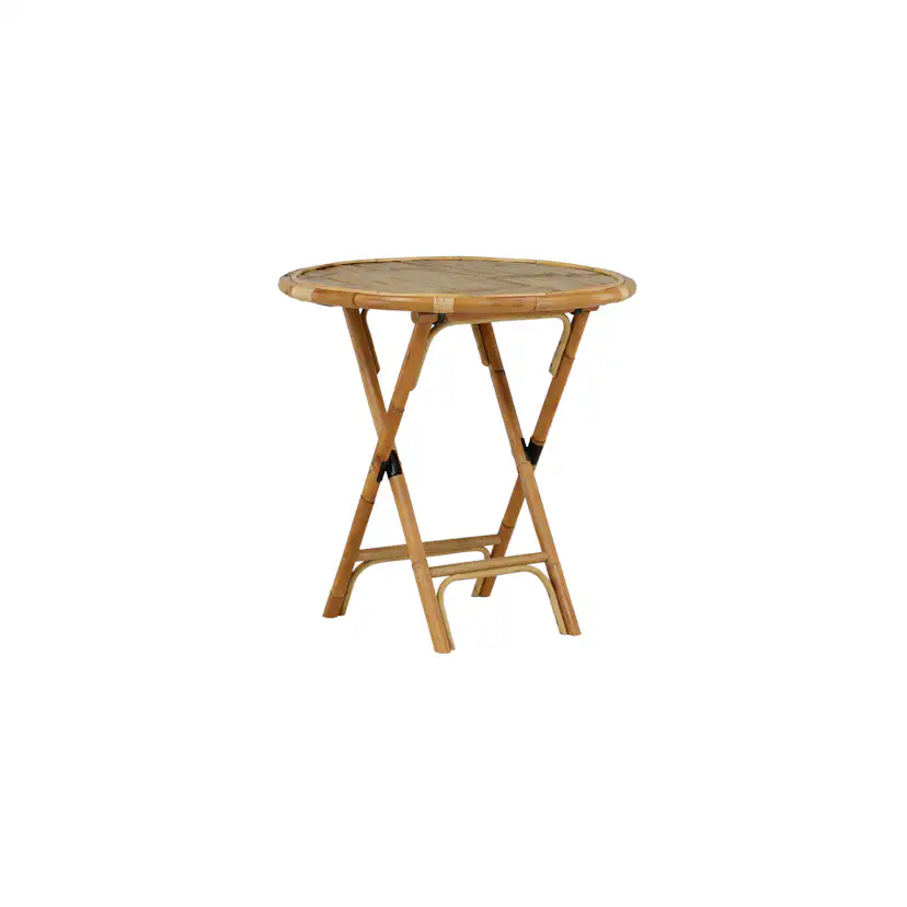 Trädgårdsbord Venture Home Cane, Cafébord Utomhus i Naturfärgad Rotting