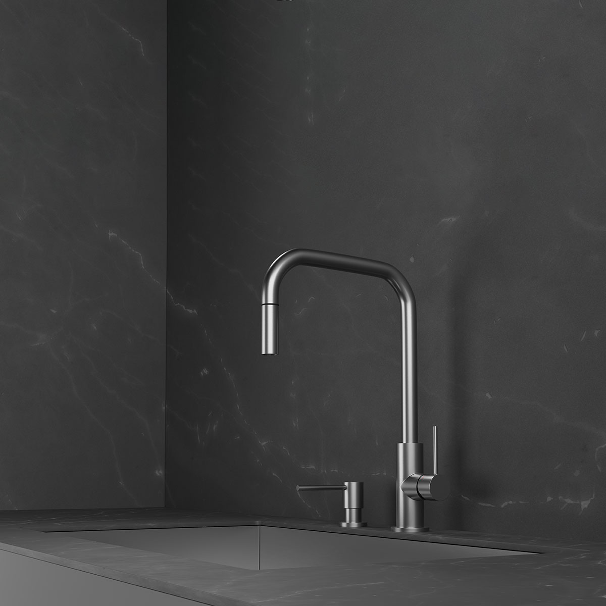 Diskmedelspump Scandtap Steel Clean Dispenser Rostfri Rostfritt Stål