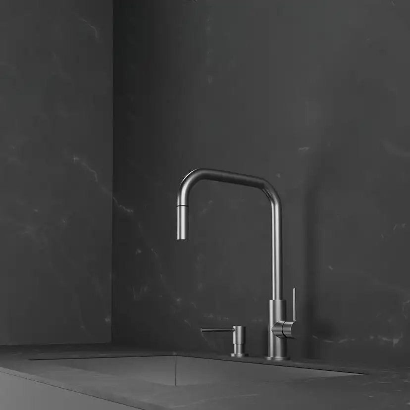 Diskmedelspump Scandtap Steel Clean Dispenser Rostfri Rostfritt Stål