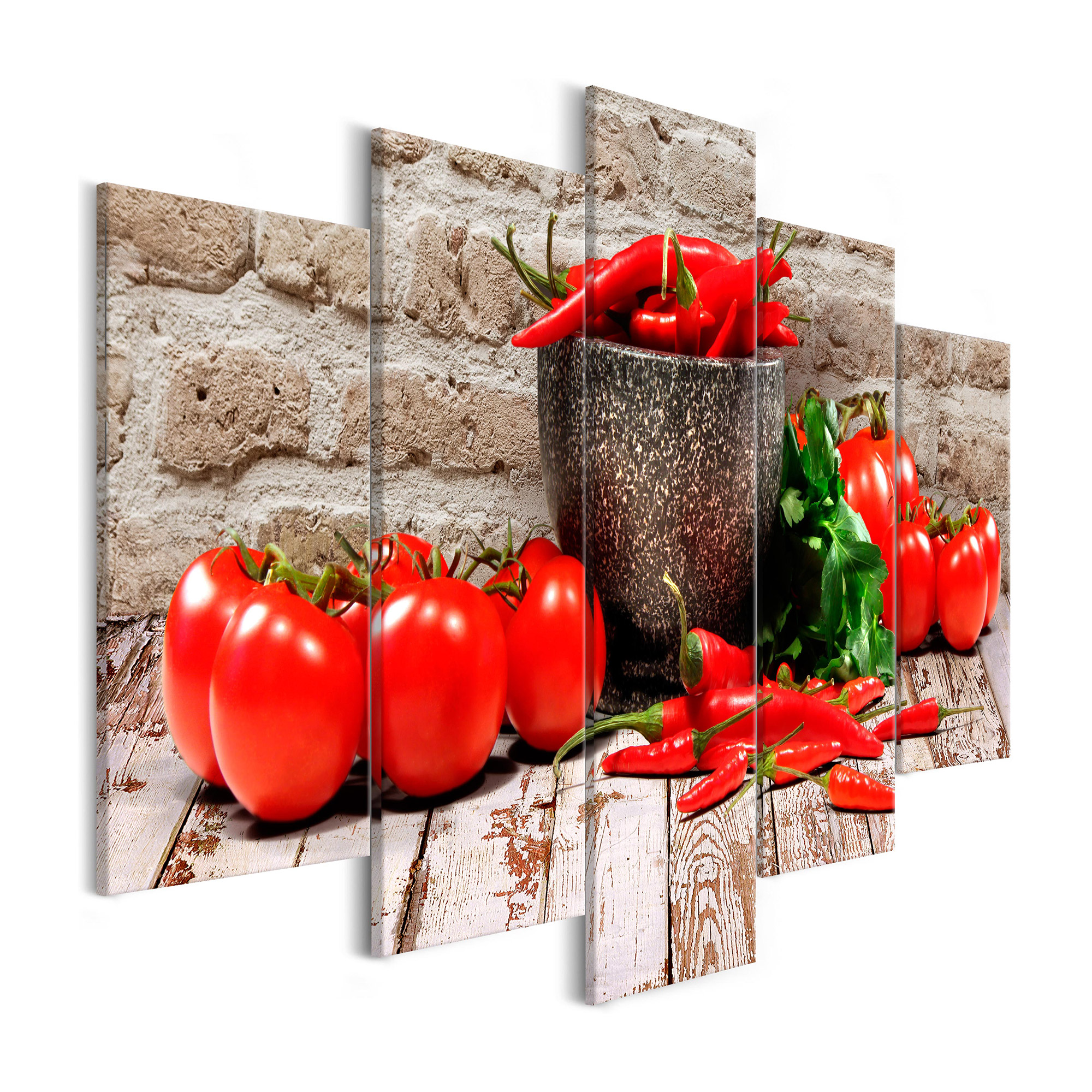 Tavla Arkiio Red Vegetables Brick 5 delar