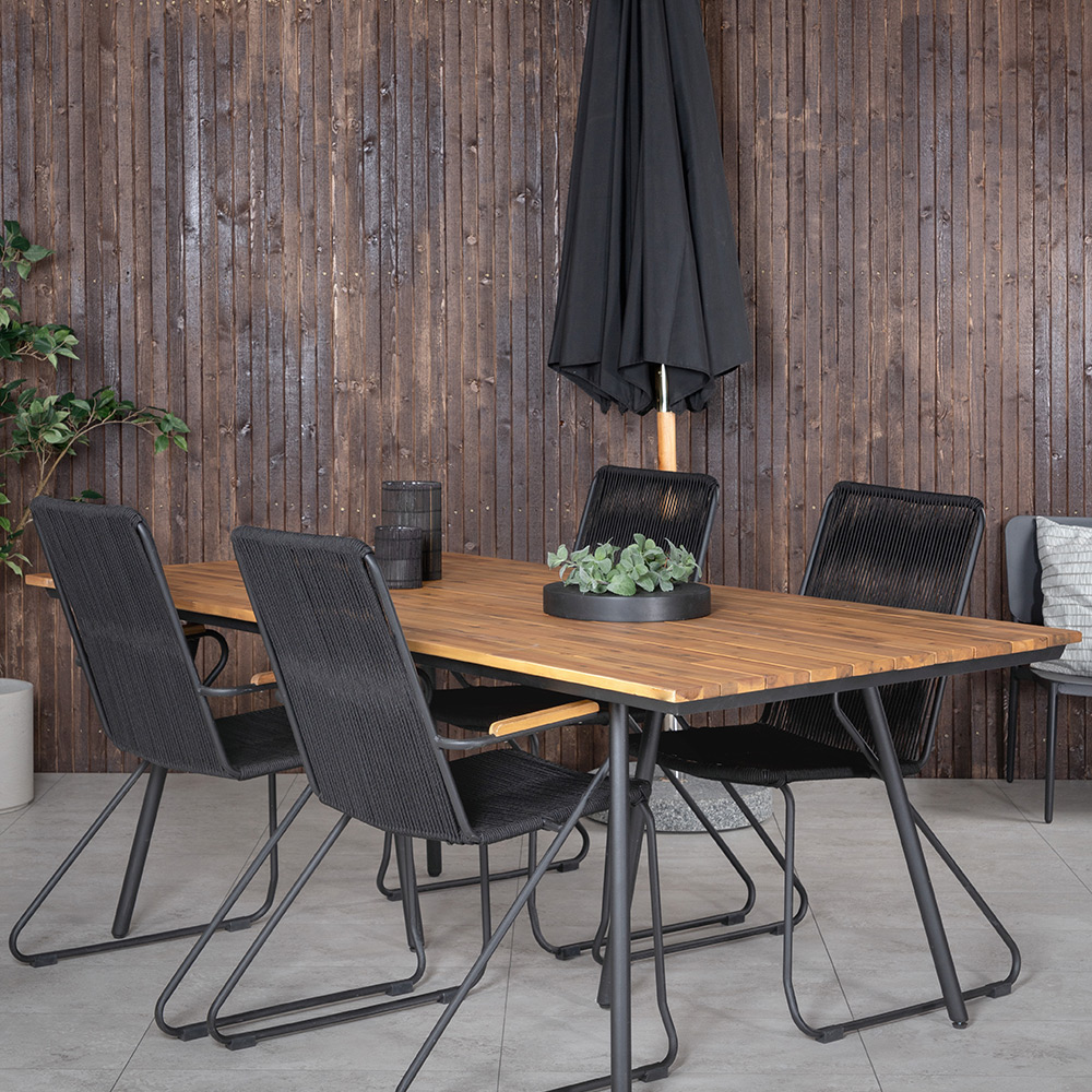 Matgrupp Venture Home Chane med 4 Billy Karmstolar