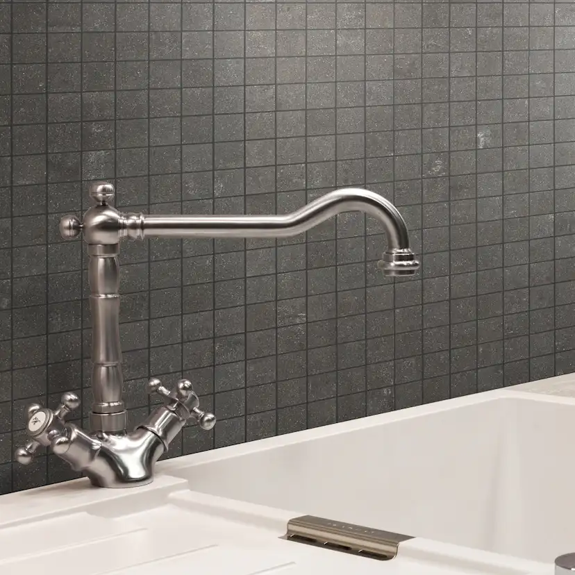 Klinkermosaik Arredo Archgres Mörkgrå 2,5x2,5 cm