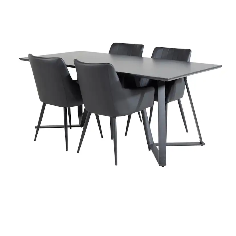 Matgrupp Venture Home Madde med 4 Corina Stolar Konstläder