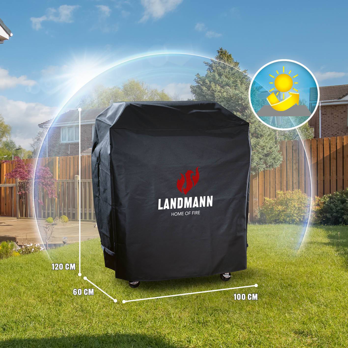 Grillöverdrag Landmann Premium L Black 15706
