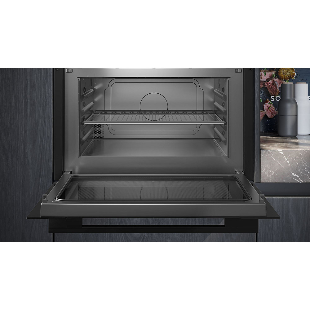 Ugn och Mikro Siemens iQ700 HM736G1B1 + CE732GXB1 Kombiugn Med Mikro För Inbyggnad Svart