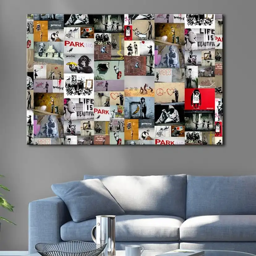 Tavla Arkiio Art Of Collage Banksy