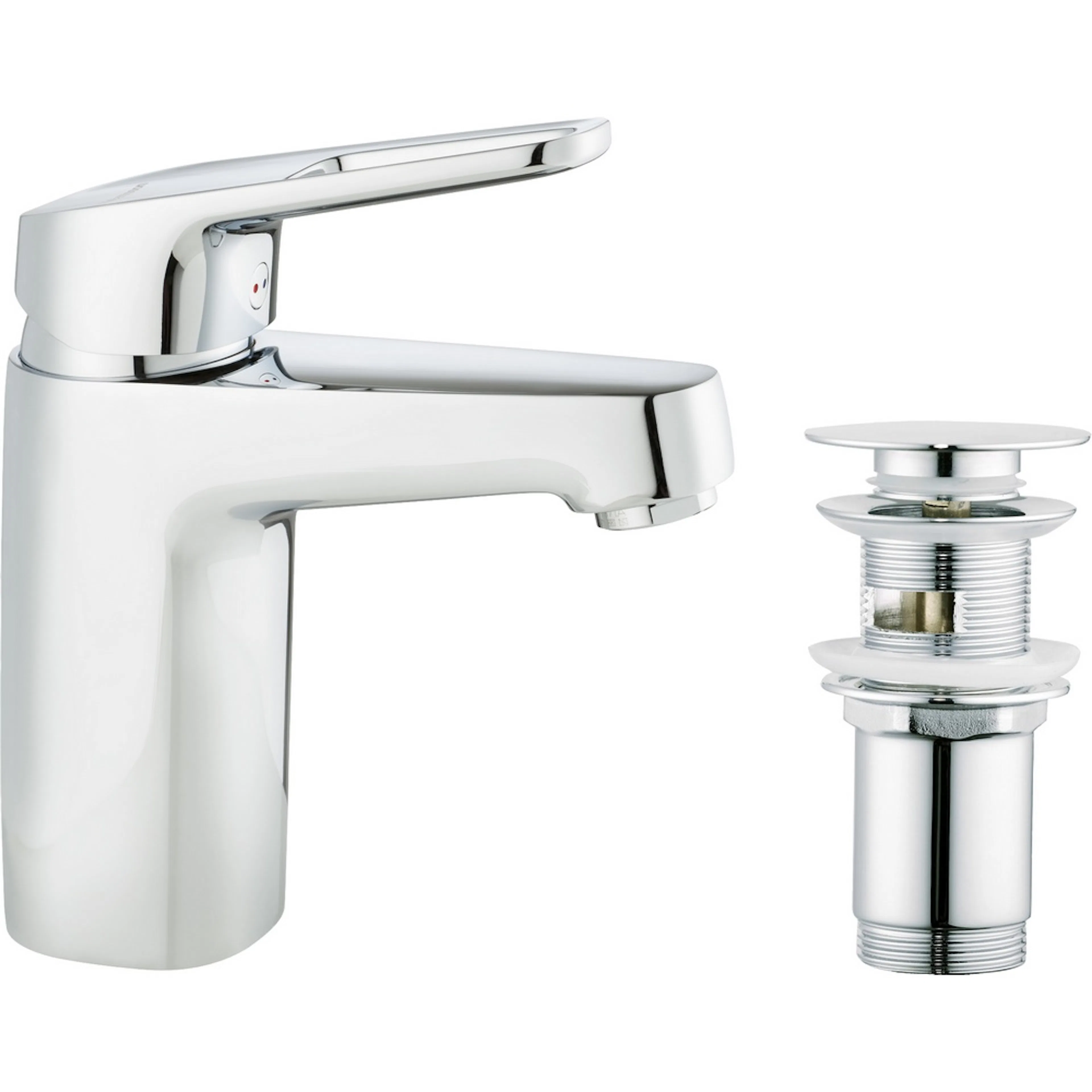 Tvättställsblandare FM Mattsson Siljan med Push-downventil Med Push-downventil, Ø10 mm