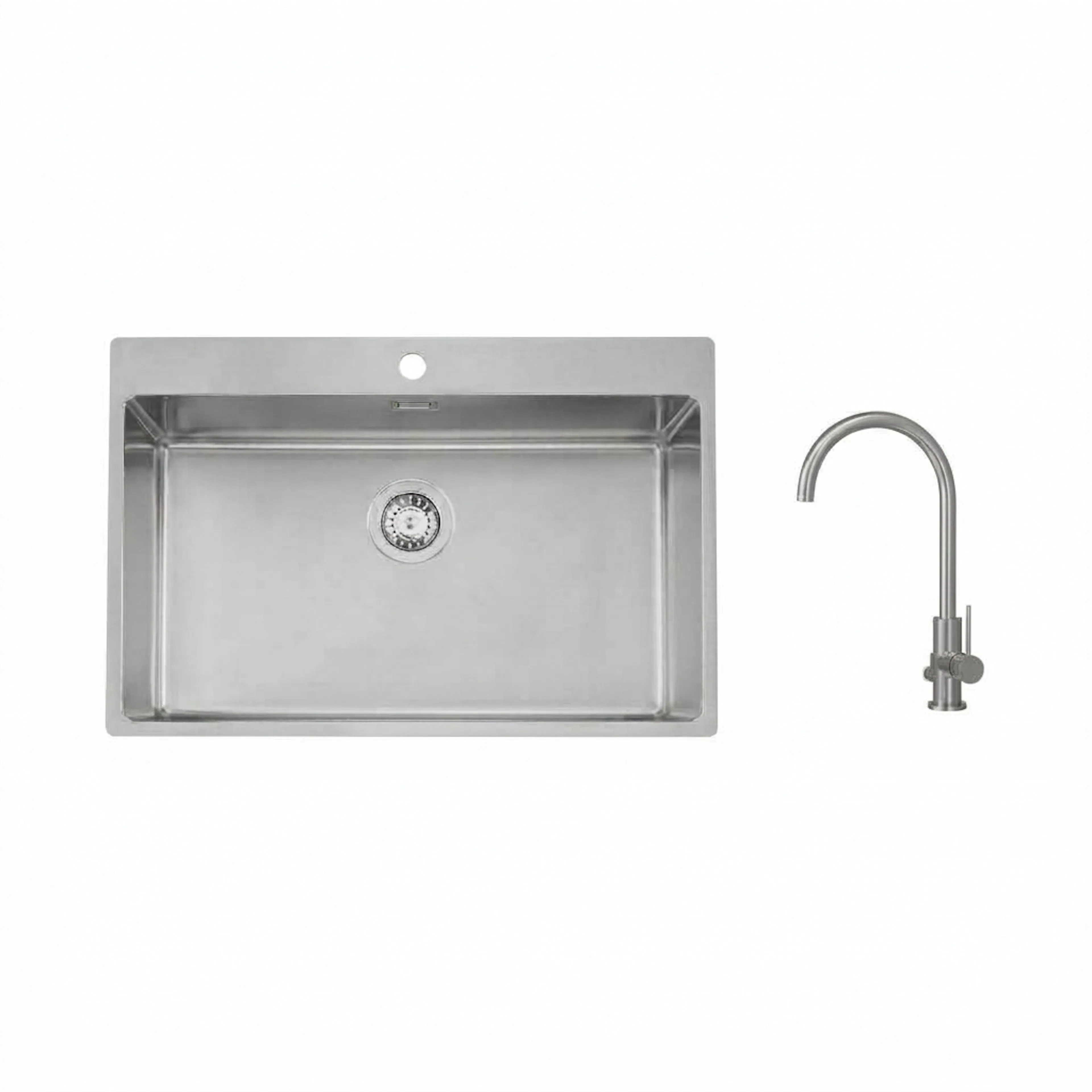Diskho Stala Lagom-T71 med Köksblandare Scandtap Steel Equip D
