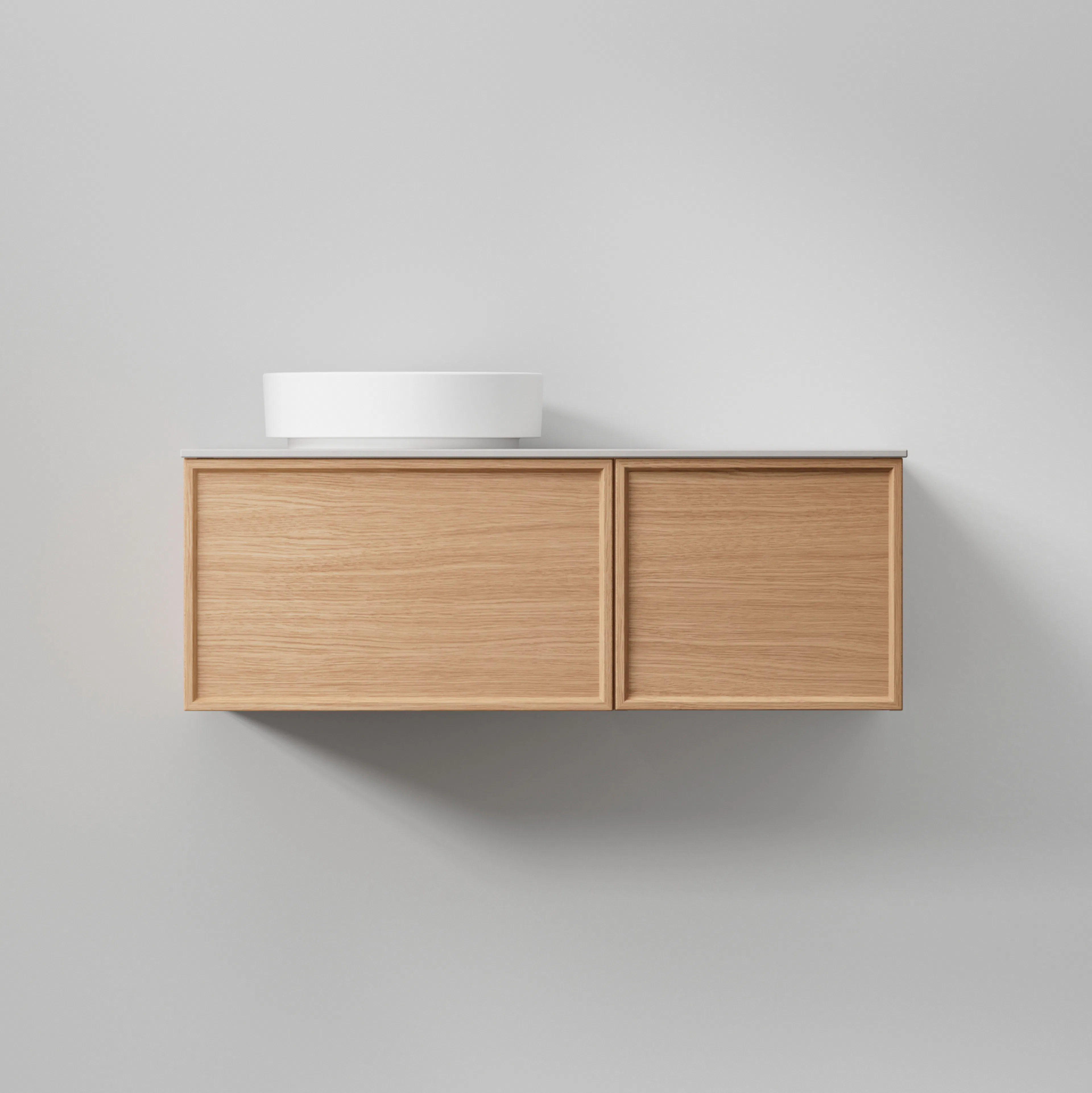 AIR Wood 100 B,Natural Oak,Helfront 2 lådor(V), Lucka(H),996 Natural Oak, Helfront med 2 lådor (V), Lucka (H)