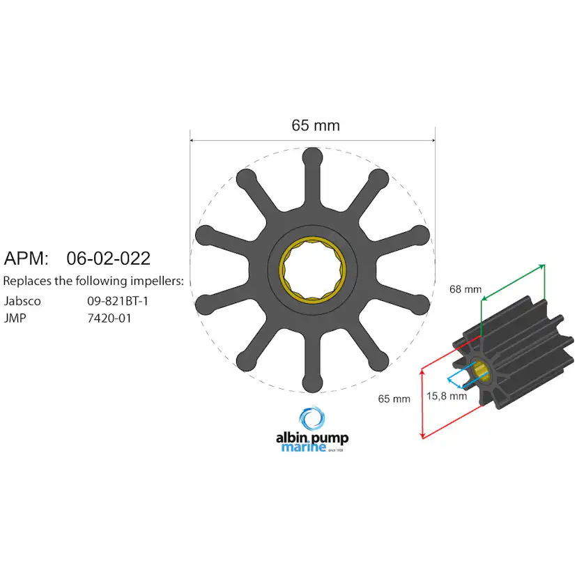 Impeller Albin Group Marine Premium 06-02-022