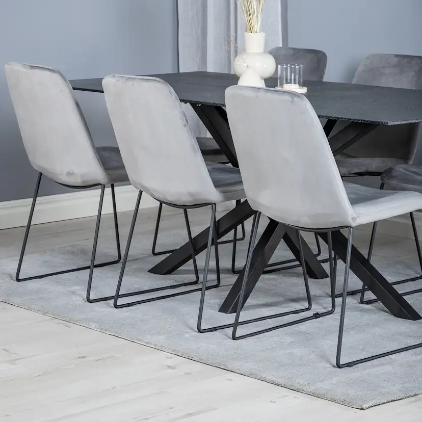 Matgrupp Venture Home Piata med 6 Muscot Stolar Sammet