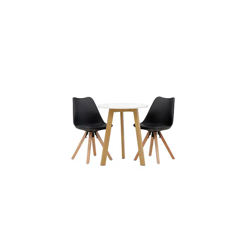 Matgrupp Venture Home Leonora Ø65 cm med 2 st Zeno stolar